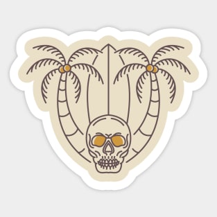 Aloha Summer Skull 2 Sticker